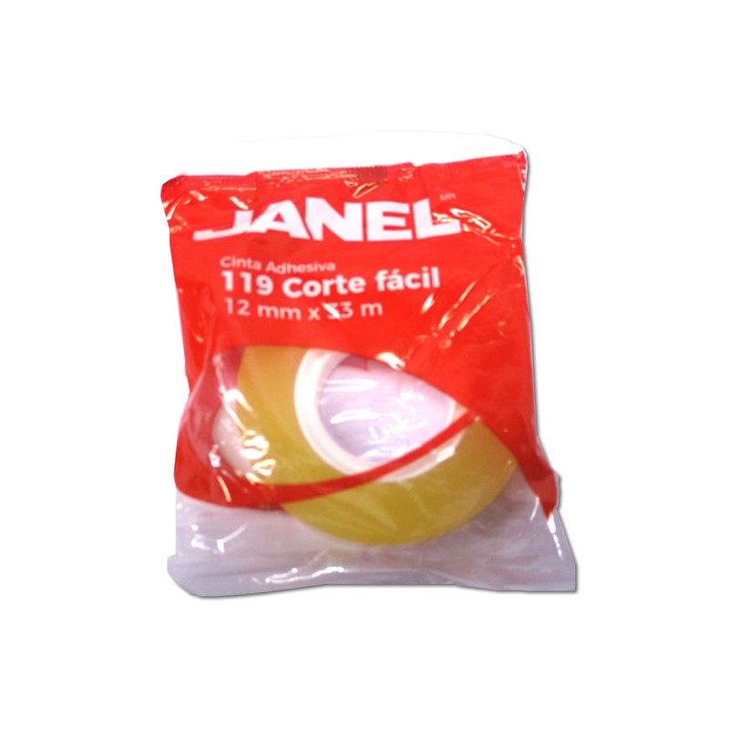 CINTA ADHESIVA JANEL 119 MEDIDA 12 MM X 33 MTS