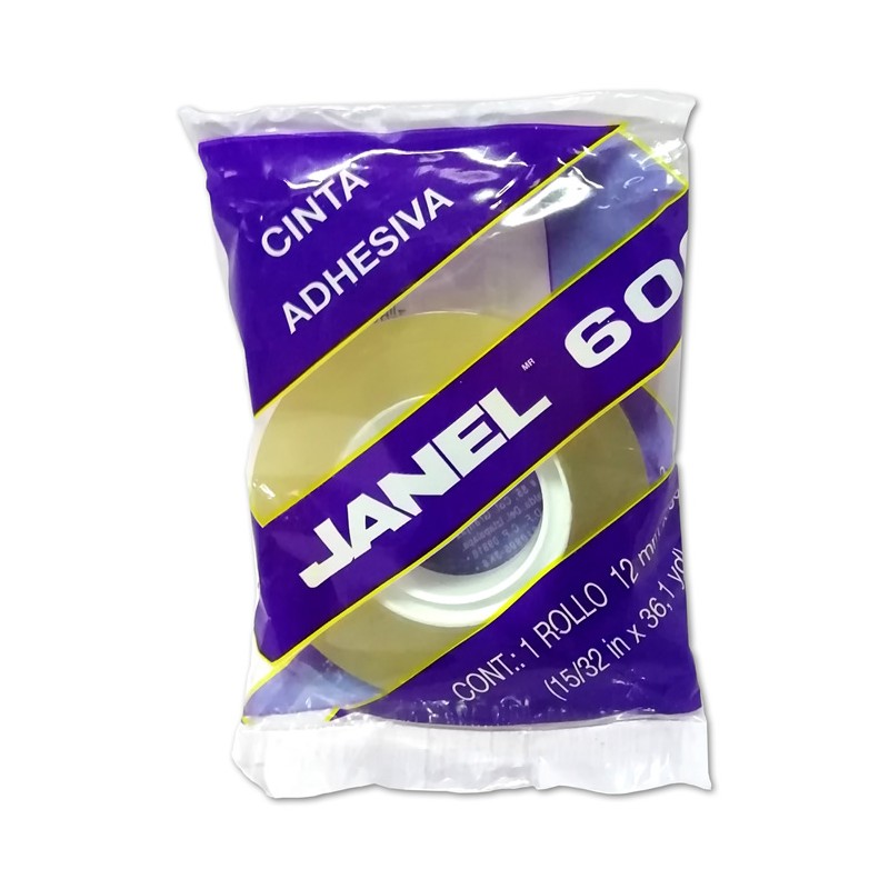 CINTA ADHESIVA JANEL 600 MEDIDA 12 MM X 33 MTS