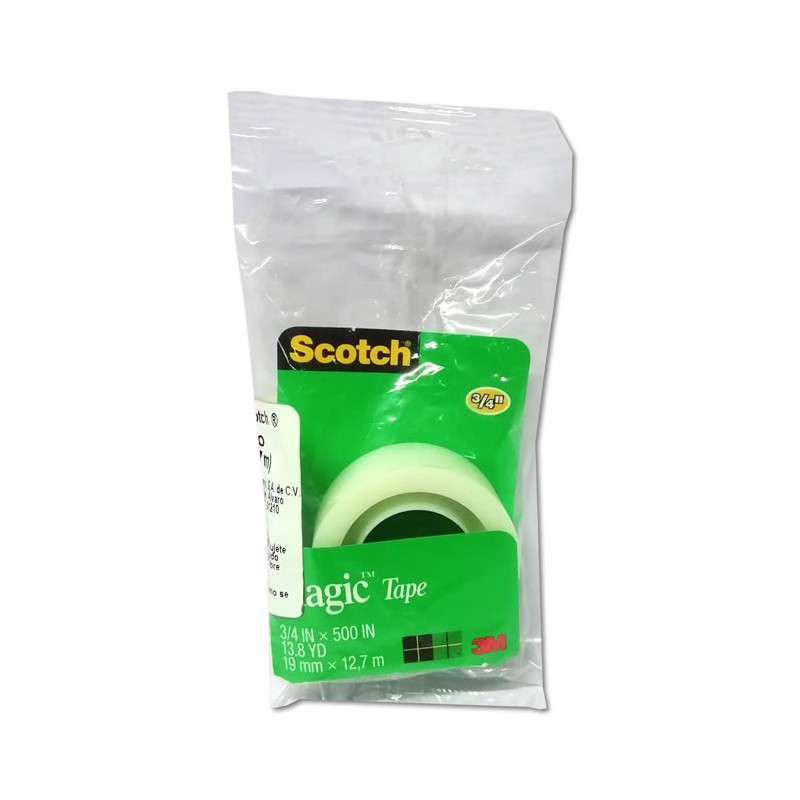 CINTA ADHESIVA MAGICA 3M EN BOLSA 19 MM X 12.7 MTS