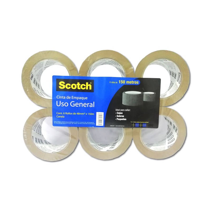 CINTA DE EMPAQUE CANELA 3M 48 MM X 150 MTS