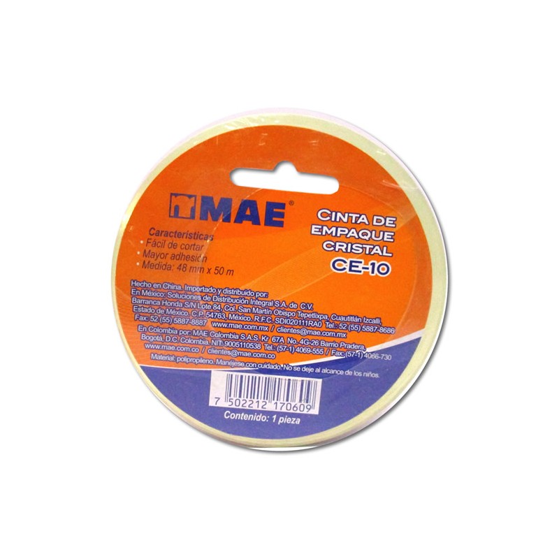 CINTA DE EMPAQUE CRISTAL MAE 48X50