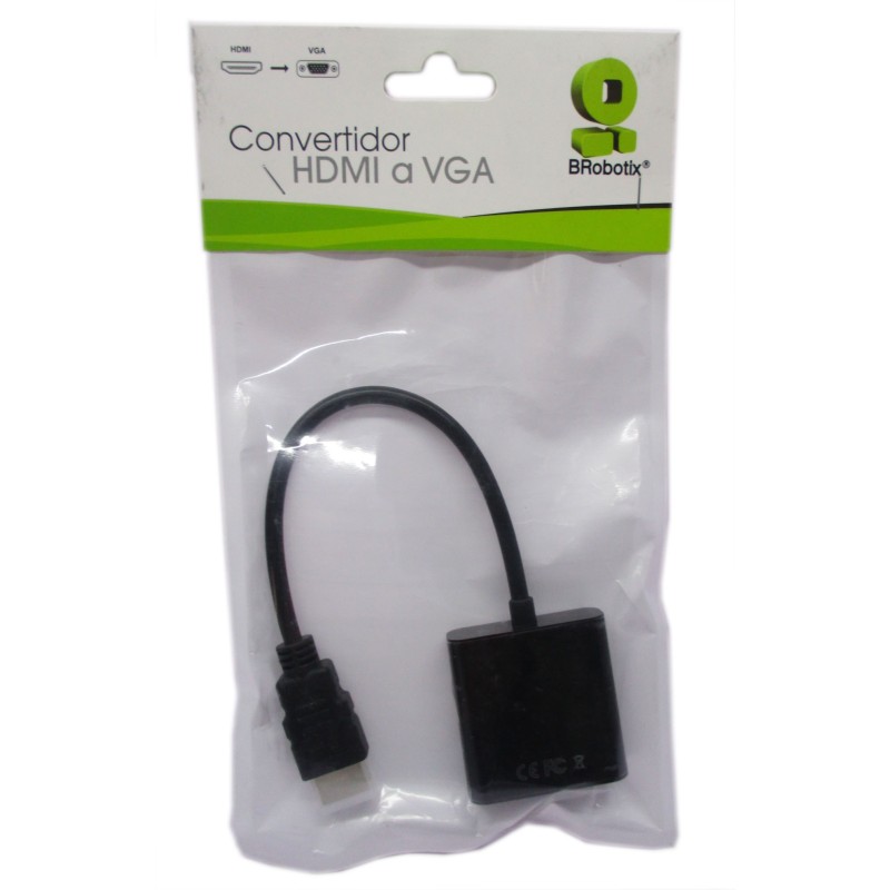 CONVERTIDOR HDMI MACHO A SVGA NEGRO