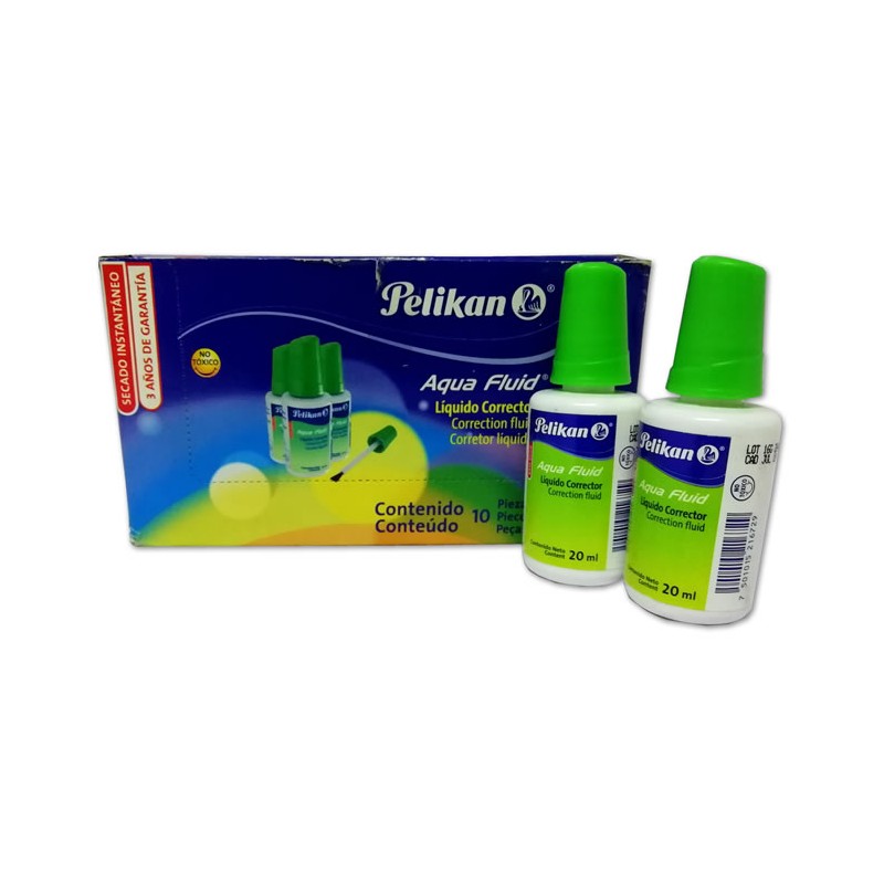 CORRECTOR LIQUIDO AQUA FLUID PELIKAN FRASCO 20 ML
