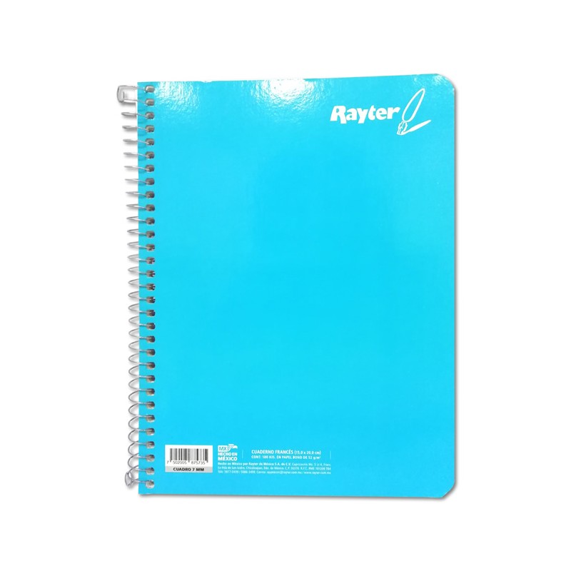 CUADERNO FRANCESA CUADRO GRANDE CON 100 HOJAS RAYTER