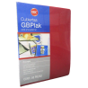 CUBIERTA PLASTICA CARTA GBPLAK RAYADO ROJO CON 50 PIEZAS
