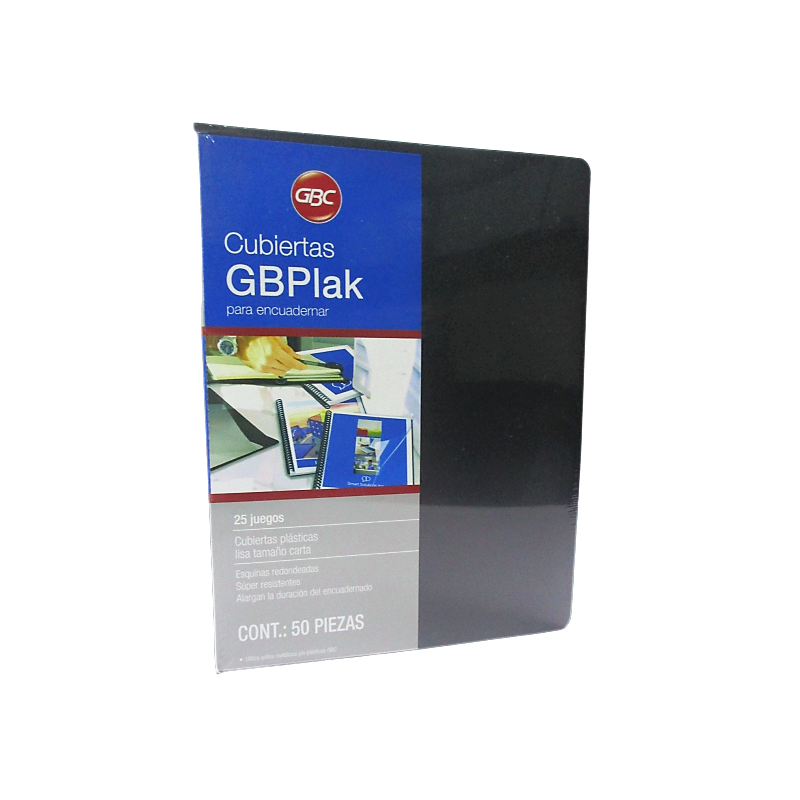 CUBIERTA PLASTICA GBPLAK NEGRO CON 50 PIEZAS