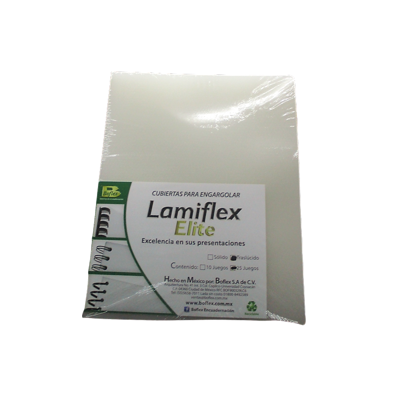 CUBIERTA PLASTICA CARTA  CRISTAL CON 50 PIEZAS BOFLEX
