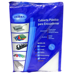 CUBIERTA PLASTICA CRISTAL TAMAÑO CARTA CON 50 PIEZAS ZEBRA