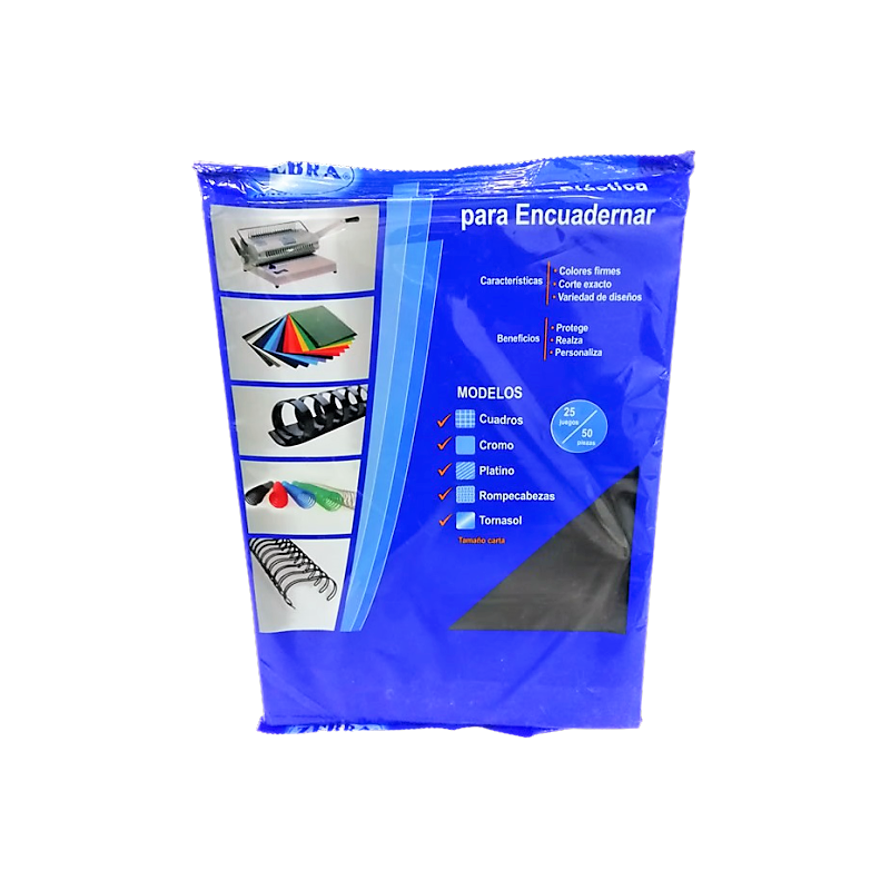 CUBIERTA PLASTICA HUMO TAMAÑO CARTA CON 50 PIEZAS