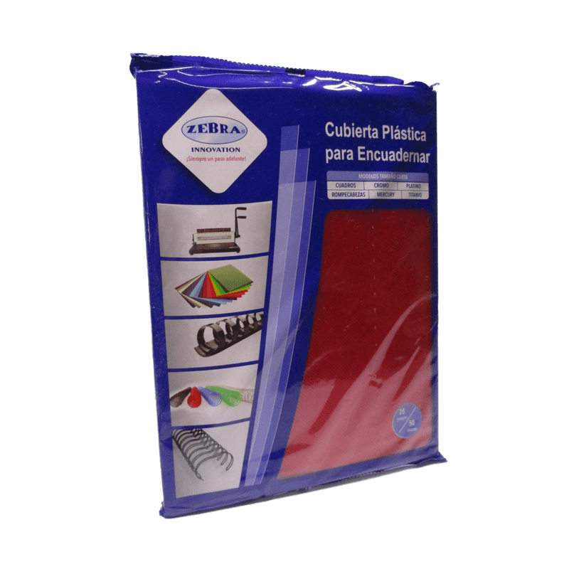 CUBIERTA PLASTICA PLATINO ROJO ZEBRA