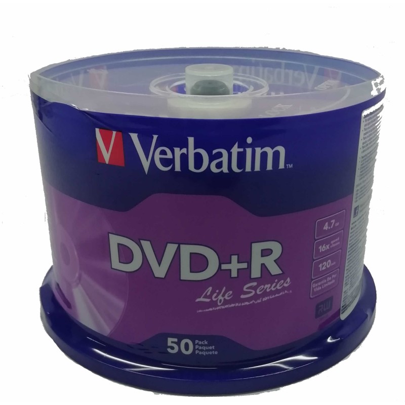 DVD+R DISCO VERBATIM CAMPANA CON 50 PIEZAS