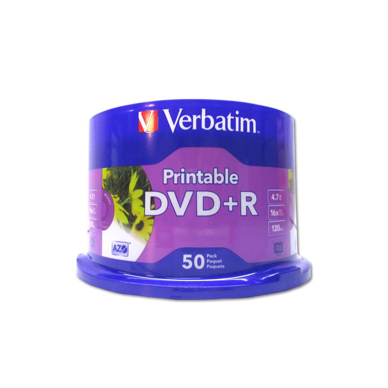 DVD+R GRABABLE DISCO VERBATIM CAMPANA CON 50 PIEZAS