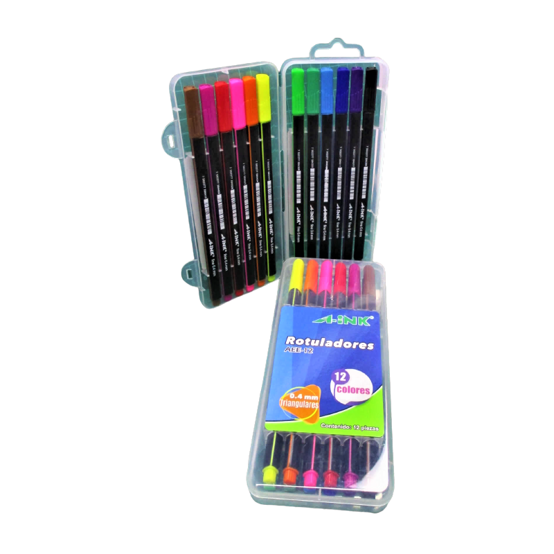 ROTULADORES A-INK 12 COLORES