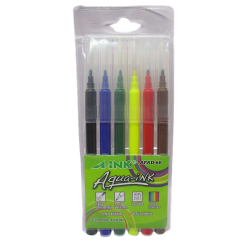 PLUMINES BASE AGUA 6 COLORES SURTIDOS A-INK