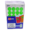ETIQUETA ADHESIVA AVERY CIRCULAR REMOBIBLE VERDE NEON