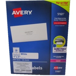 ETIQUETAS BLANCAS PARA LASER AVERY 5161