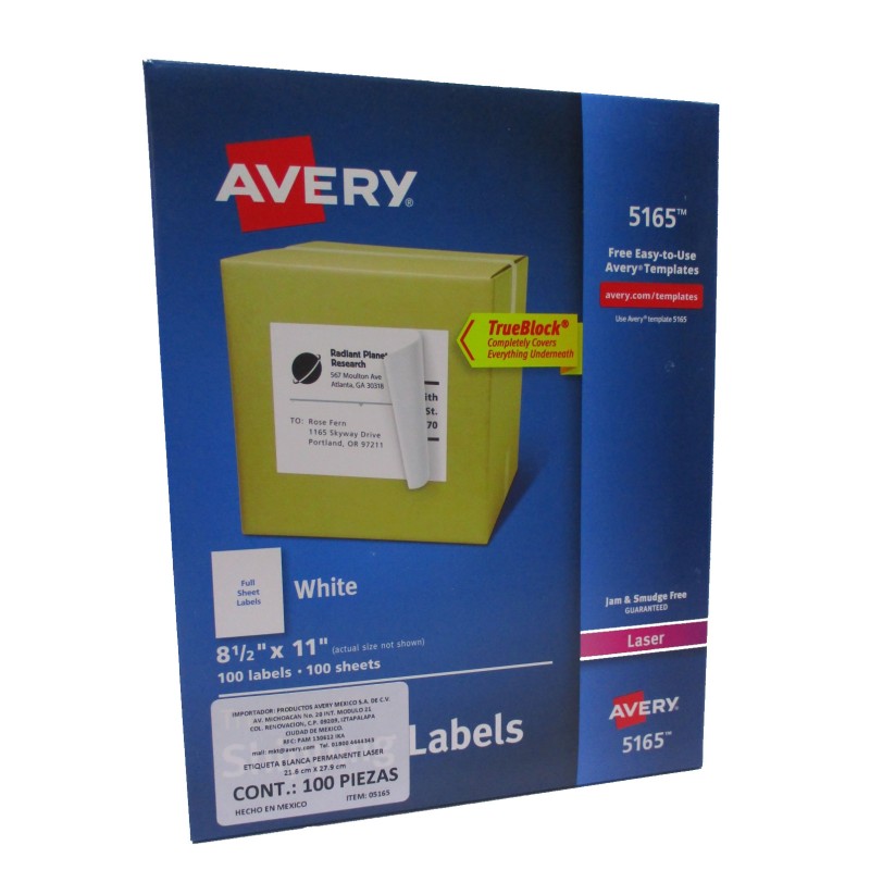 ETIQUETAS BLANCAS PARA LASER AVERY