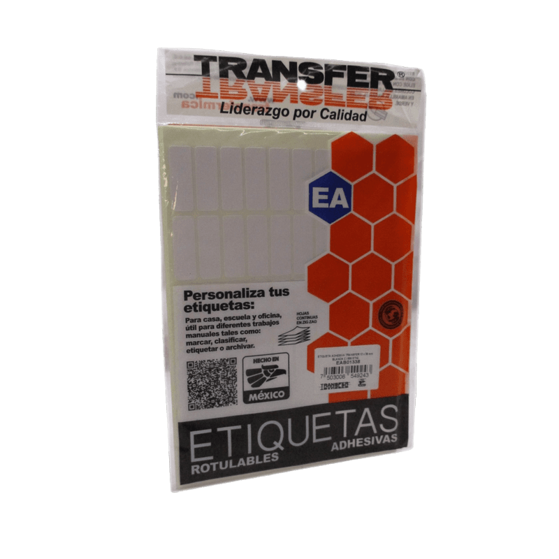 ETIQUETA BLANCA TRANSFER
