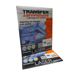 ETIQUETAS BLANCAS PARA LASER TRANSFER