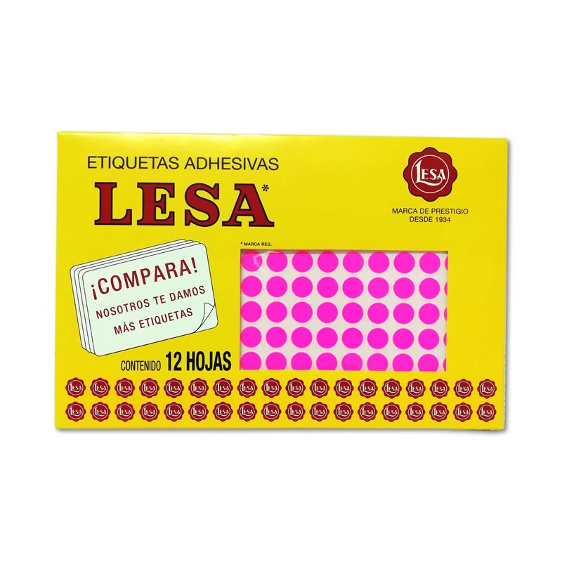 ETIQUETA FLUORESCENTE LESA ROSA