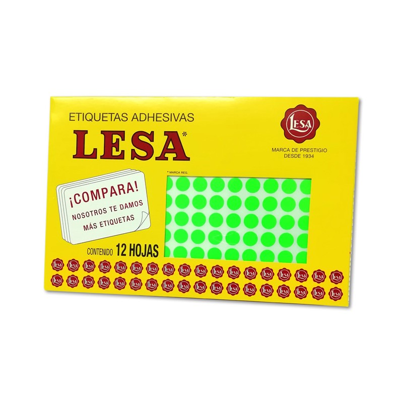 ETIQUETA FLUORESCENTE LESA VERDE