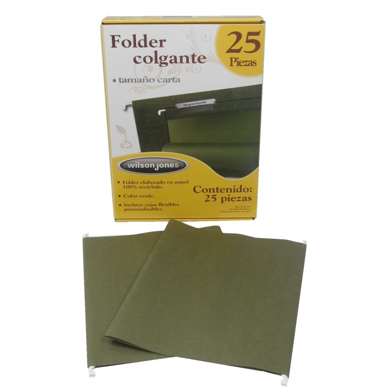 FOLDER COLGANTE TAMAÑO CARTA VERDE TRADICIONAL