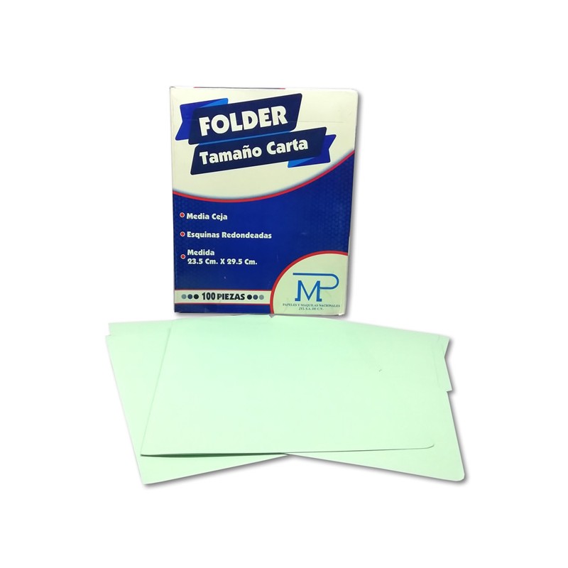 FOLDER TAMAÑO CARTA COLOR VERDE