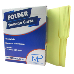 FOLDER TAMAÑO CARTA COLOR AMARILLO