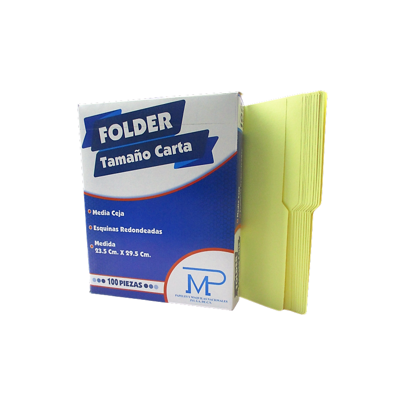 FOLDER TAMAÑO CARTA COLOR AMARILLO