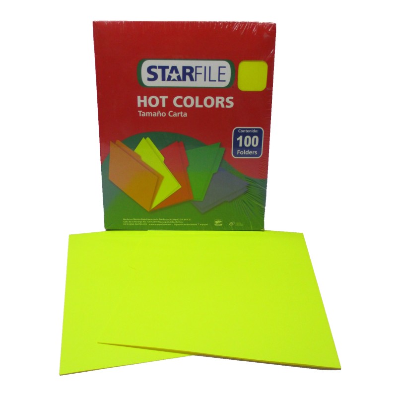 FOLDER TAMAÑO CARTA COLOR AMARILLO