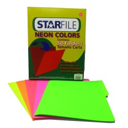 FOLDER TAMAÑO CARTA 5 COLORES SURTIDOS NEON