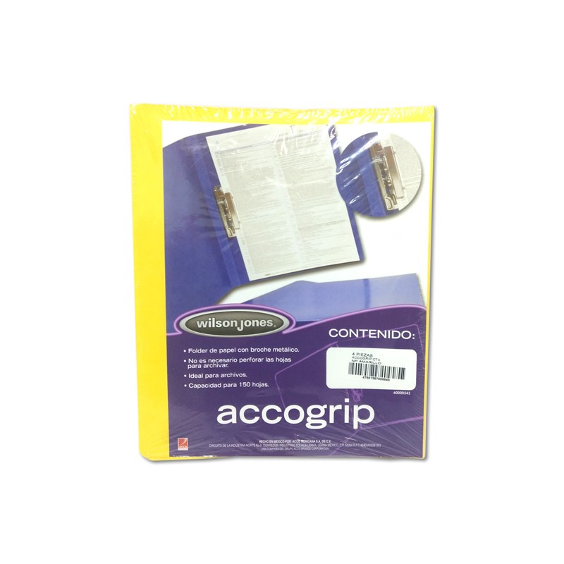 FOLDER CON PALANCA TAMAÑO CARTA AMARILLO