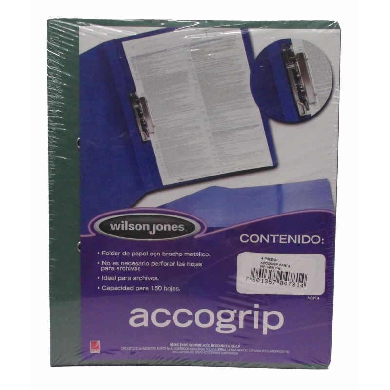 FOLDER CON PALANCA TAMAÑO CARTA VERDE OSCURO