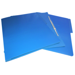 FOLDER CON BROCHE 8 CMS TAMAÑO CARTA AZUL OSCURO