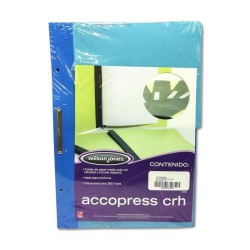 FOLDER CON BROCHE 8 CMS TAMAÑO OFICIO CON REFUERZO AZUL CLARO CLARO