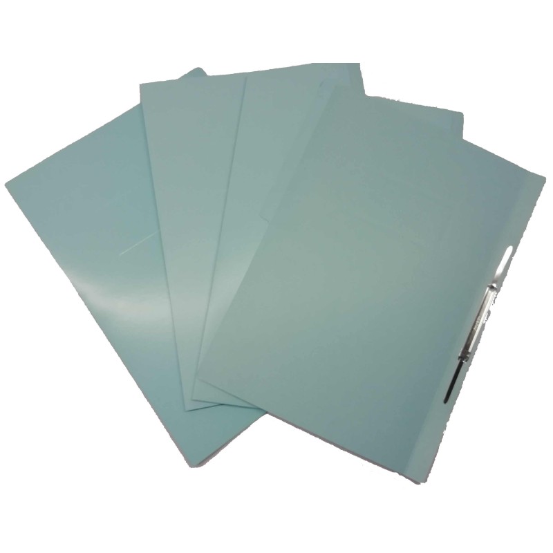 FOLDER CON BROCHE 8 CENTIMETROS TAMAÑO OFICIO AZUL CLARO