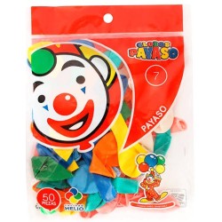 GLOBOS PAYASO COLORES SURTIDO No 7