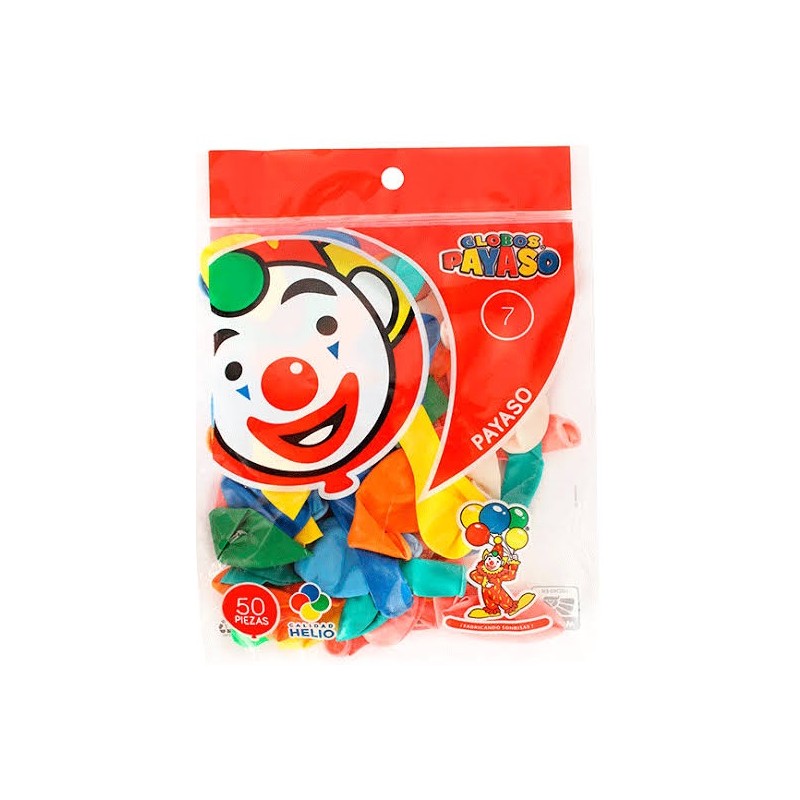 GLOBOS PAYASO COLORES SURTIDO No 7