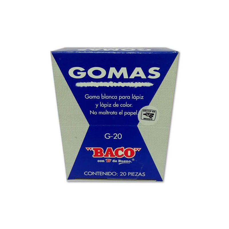 GOMA BLANCA BACO G 20