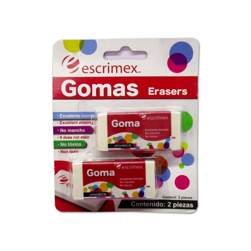 GOMA BLANCA ESCRIMEX BLISTER CON 2 PIEZAS