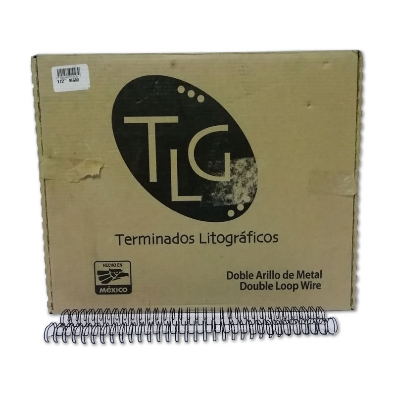 ARILLO METALICO NEGRO 1/2 TLG CON 75 PZAS.