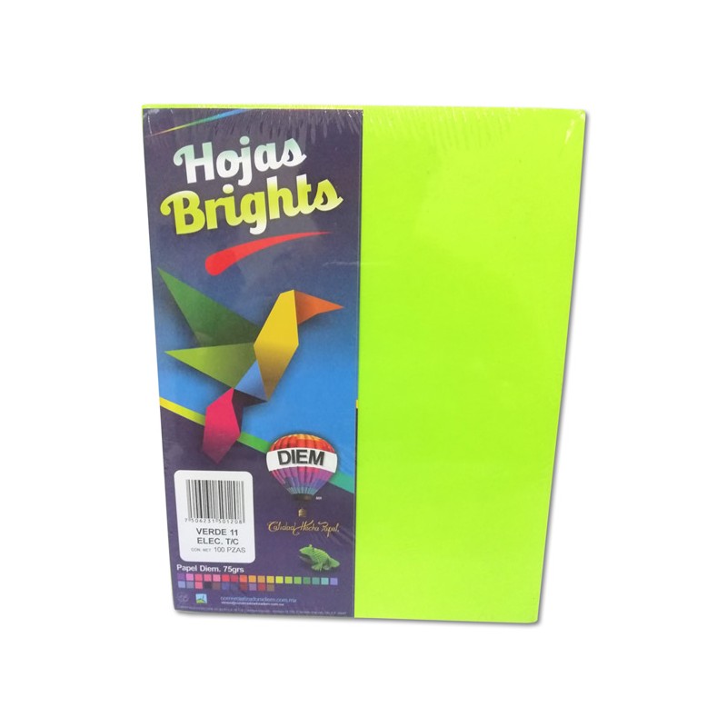 HOJAS DE COLOR VERDE ELECTRICO DIEM