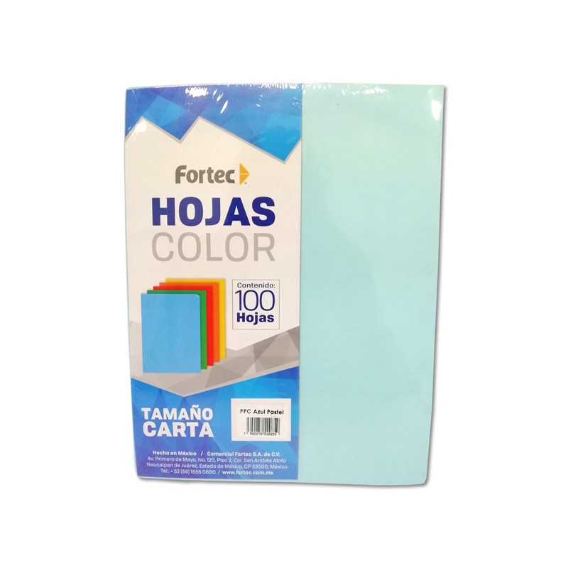 HOJAS DE COLOR AZUL PASTEL FORTEC