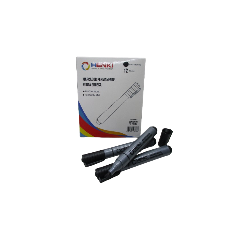 MARCADOR PERMANENTE NEGRO HENKI