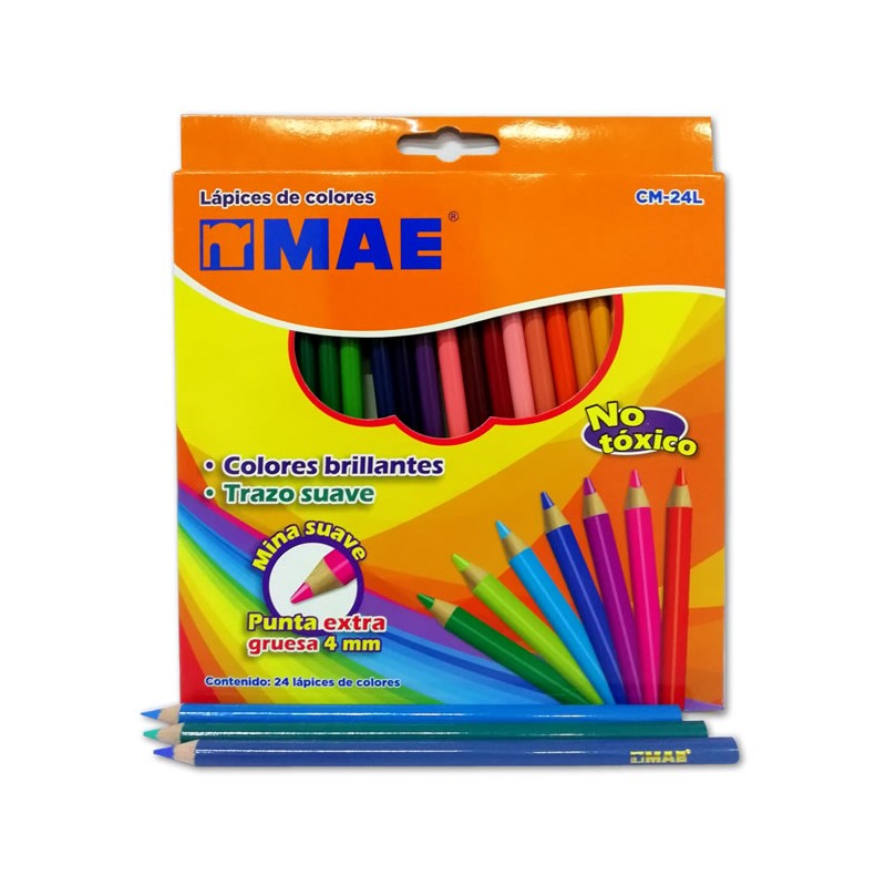 LAPICES DE COLORES MAE CON 24 COLORES