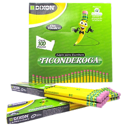 LAPIZ DE GRAFITO HEXAGONAL TICONDEROGA DIXON