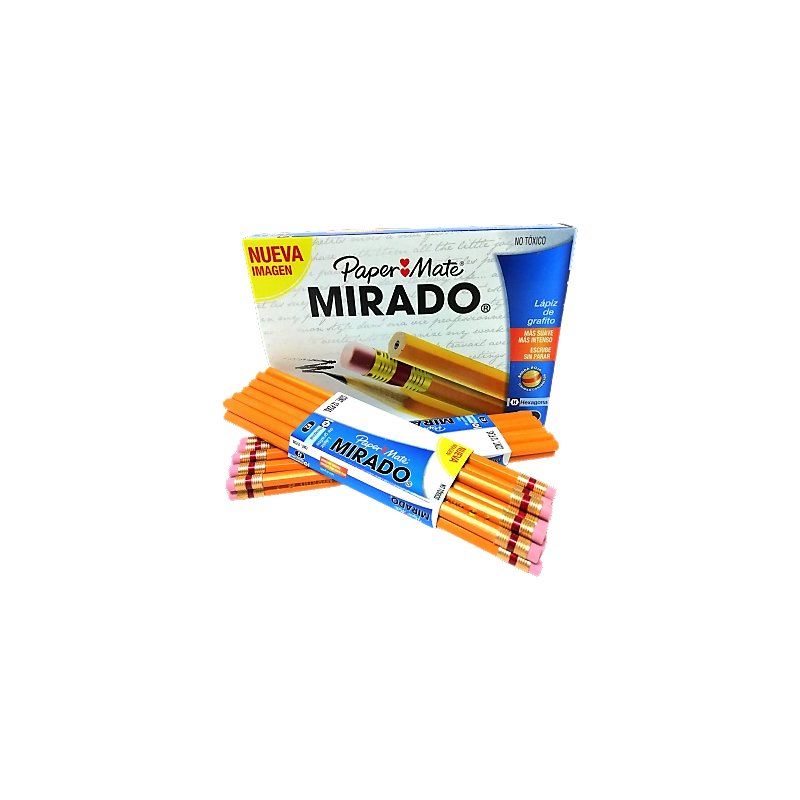 LAPIZ DE GRAFITO HEXAGONAL No 2 MIRADO