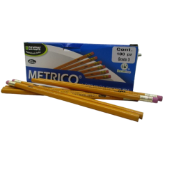 LAPIZ DE GRAFITO HEXAGONAL METRICO 3