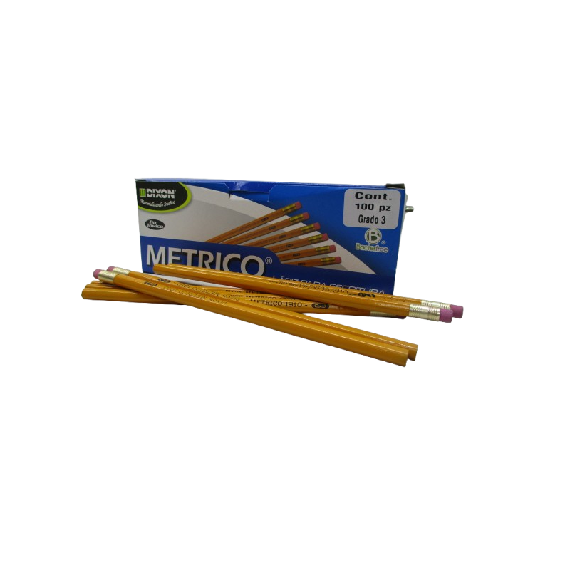 LAPIZ DE GRAFITO HEXAGONAL METRICO 3