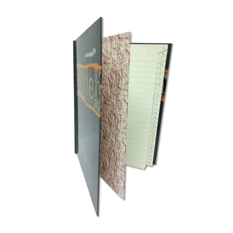 LIBRETA FRANCESA RAYA CON INDICE PASTA DURA 96 HOJAS ESTRELLA